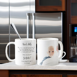 Caneca De Café Seja Minha Proposta De Foto Do Padrinho