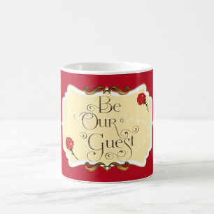 Caneca De Café Seja Nosso Convidado Rosa Vermelha Brilho