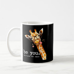 Caneca De Café Seja O Mundo Se Adaptará Lindo Amante Girafa Gles