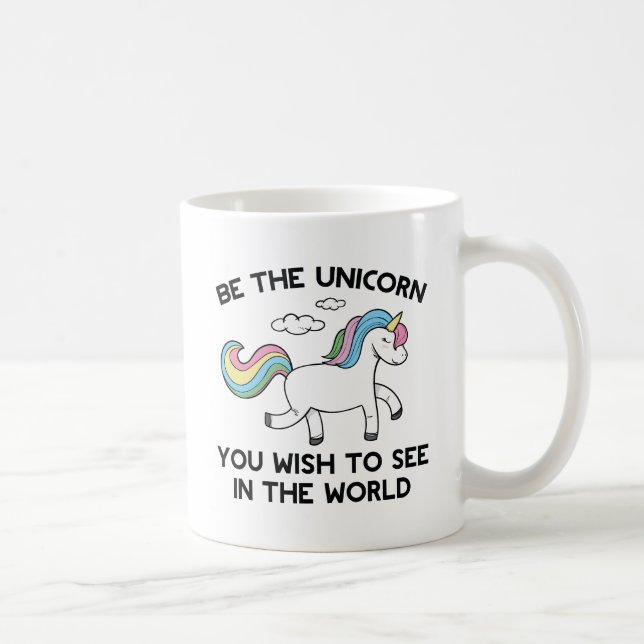 Caneca De Café Seja O Unicórnio (Direita)