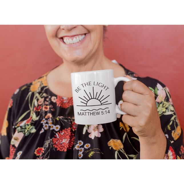 Caneca De Café Seja O Verso Da Fé-Religiosa-Cristã-Luz-Bíblia (Criador carregado)