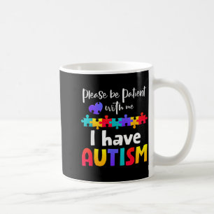 Caneca De Café Seja paciente comigo eu tenho autismo quebra-cabeç