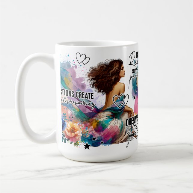 Caneca De Café Seja Real Não Perfeito Inspirador  (Esquerda)
