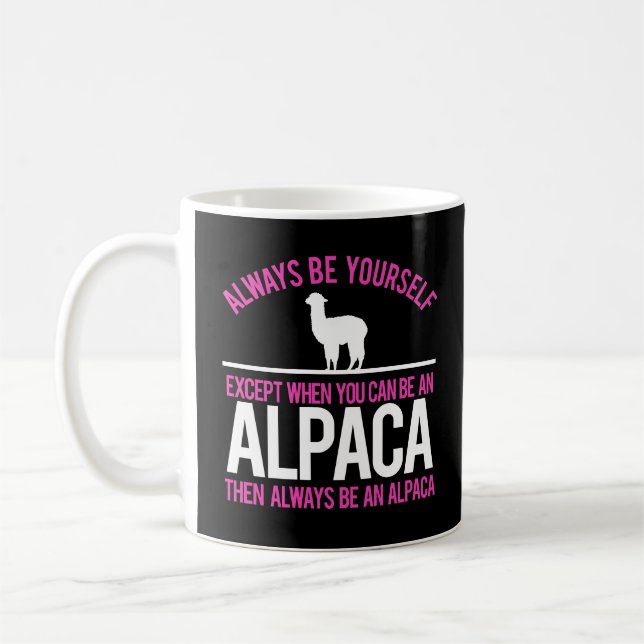 Caneca De Café Seja sempre alpacas engraçadas de uma alpaca (Esquerda)