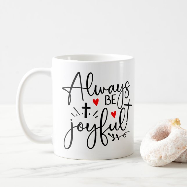 Caneca De Café Seja sempre feliz (Com Donut)