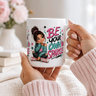 Caneca De Café Seja sua própria centelha afirmação positiva