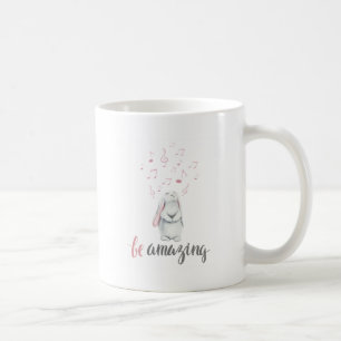 Caneca De Café Seja um coelho musical incrível