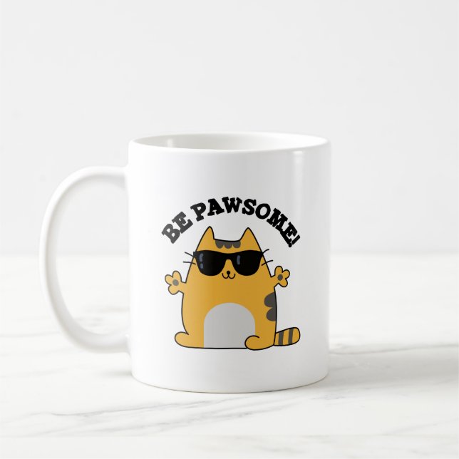 Caneca De Café Seja Um Gato Engraçado E Engraçado (Esquerda)