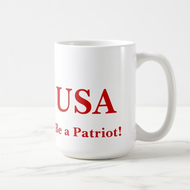 Caneca De Café Seja um patriota - caneca! (Direita)