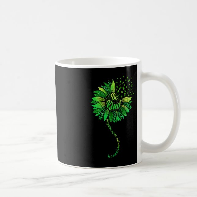 Caneca De Café Seja verde Fita Sunflower Mental Health Aware (Direita)