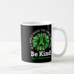 Caneca De Café Seja verde Fita Sunflower Mental Health Aware