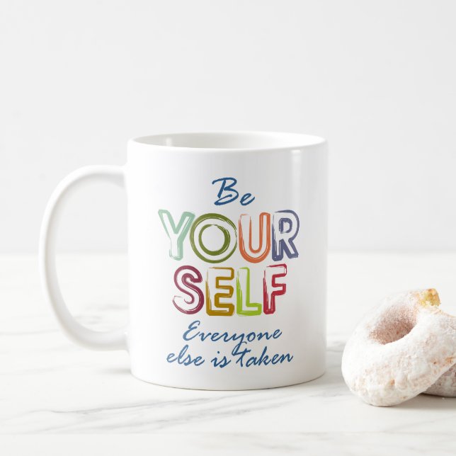 Caneca De Café Seja você mesmo (Com Donut)