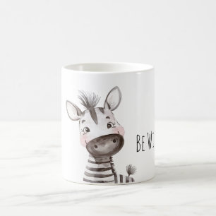 Caneca De Café Seja Zebra Feliz Selvagem