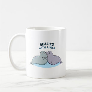 Caneca De Café Selado com um kiss Funny Sea Lion Seal Pun