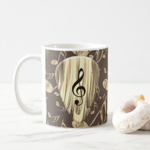 Caneca De Café Seleção de Violão de Nota de Música Personalizada