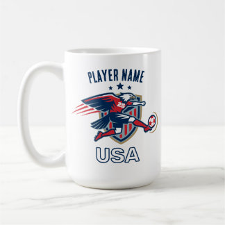 Caneca De Café Seleção Nacional Águia de Futebol dos EUA Ação Pat