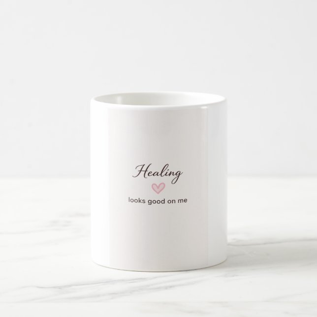 Caneca De Café Self Love Quote Healing Looks Good On Me Minimal D (Centro)