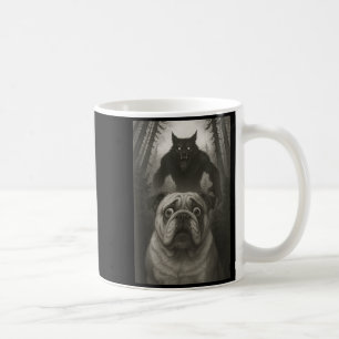 Caneca De Café Selfie de Bulldog Inglês com Lobisomem Engraçado