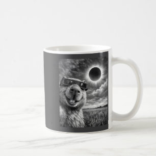 Caneca De Café Selfie de Capivara Animais Engraçados Eclipse Sola