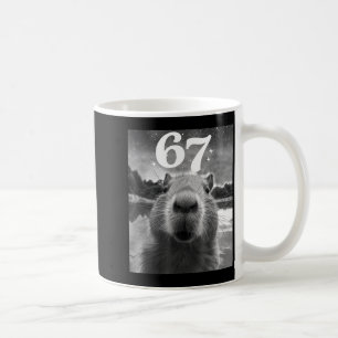 Caneca De Café Selfie de Capivara com 67 Meme Capy Gráfico para H