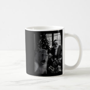 Caneca De Café Selfie de Capivara com Papai Noel Capivara Engraça