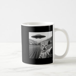 Caneca De Café Selfie De Gato Com Alienígena Ufo Gifes Engraçados