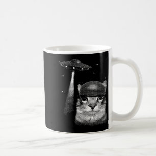 Caneca De Café Selfie De Gato Com Alienígena Ufo Gifes Engraçados