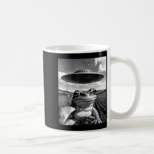 Caneca De Café Selfie de sapo com ovni meme engraçado de sapo