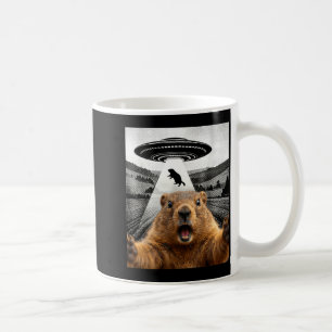 Caneca De Café Selfie de Tatu com Alien Ufo Humor Homens Mulheres