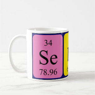 Caneca De Café Selina periódica mesa name mug