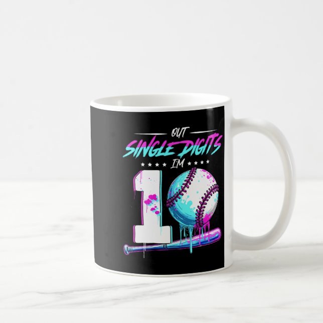 Caneca De Café Sell 10 Years Old Birthday Double Digits 10 Birthd (Direita)