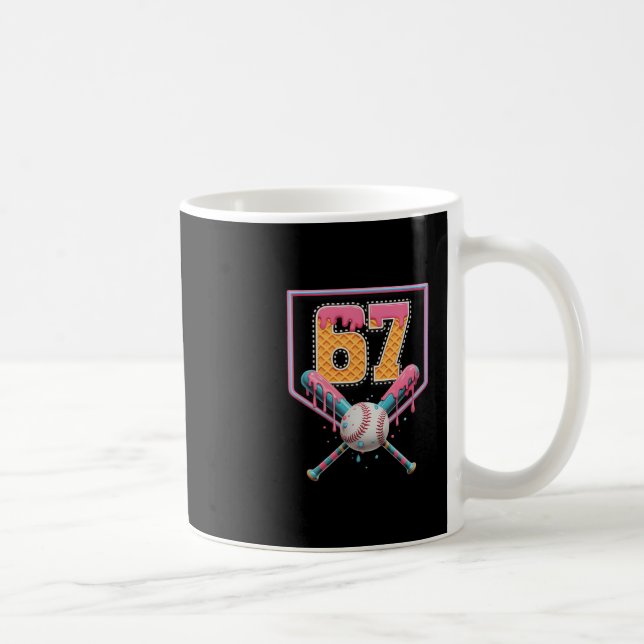 Caneca De Café Sell Drip Number 67 Fun Six Seven 6 7 Meme Design  (Direita)