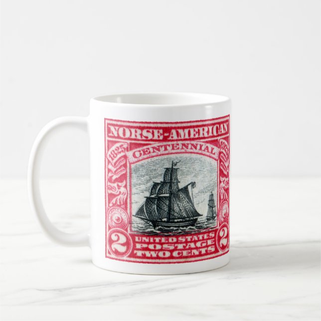 Caneca De Café Selo americano de 1925 noruegueses (Esquerda)