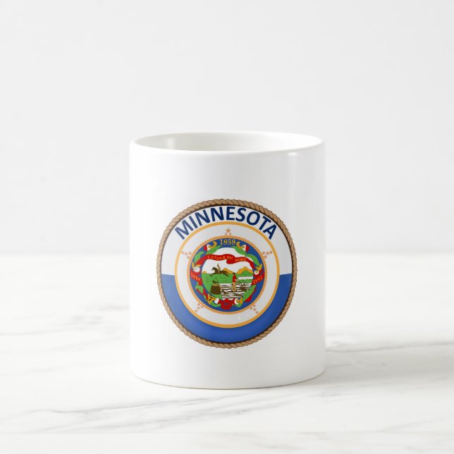 Caneca De Café Selo da bandeira do estado de Minnesota (Centro)