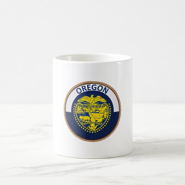 Caneca De Café Selo da bandeira do estado de Oregon (Centro)