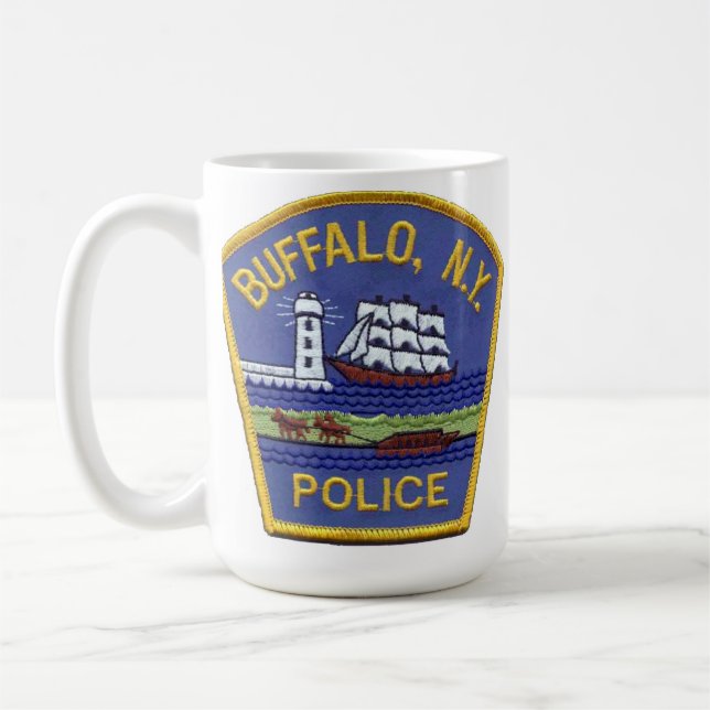Caneca De Café Selo da Cidade de Buffalo - Polícia de Buffalo (Esquerda)
