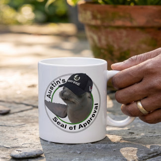 Caneca De Café Selo de Aprovação Certificado | Nome Personalizado