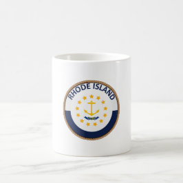 Caneca De Café Selo de bandeira de Rhode Island