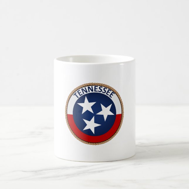 Caneca De Café Selo de bandeira do Tennessee (Centro)