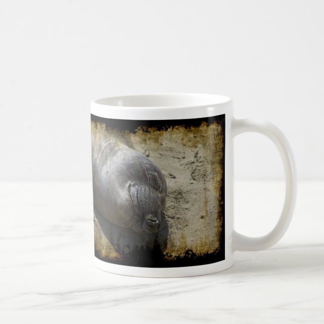 Caneca De Café Selo de elefante de sorriso (Direita)