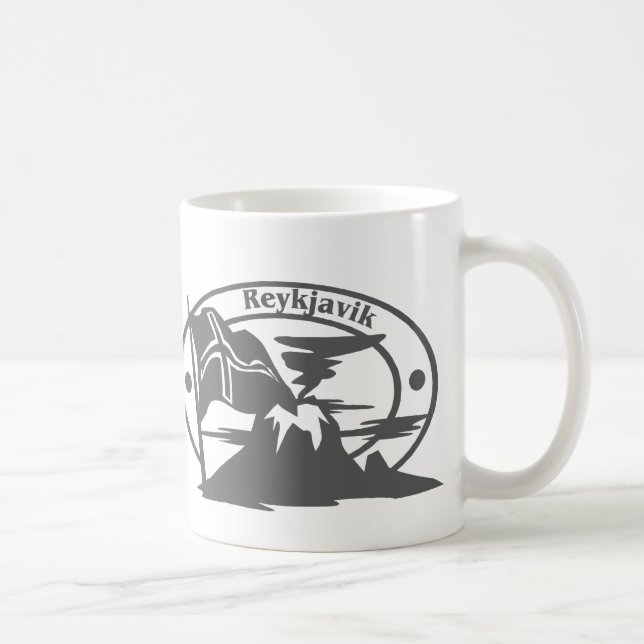 Caneca De Café Selo de Reykjavik (Direita)