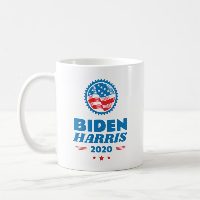 Caneca De Café Selo de Sinalizador Biden Harris 2020 (Esquerda)