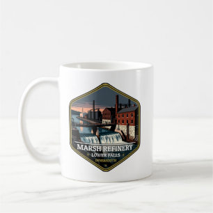 Caneca De Café Selo de Viagem Antigo da Refinaria Marsh Lower Fal