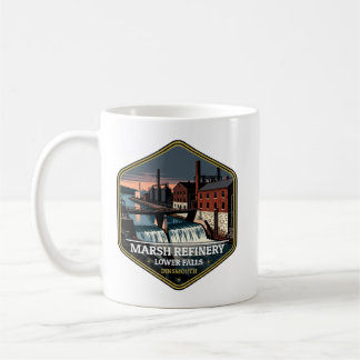 Caneca De Café Selo de Viagem Antigo da Refinaria Marsh Lower Fal