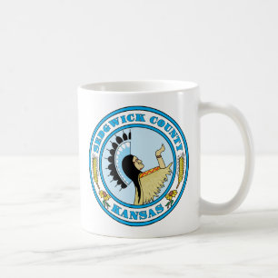 Caneca De Café Selo do Condado de Sedgwick
