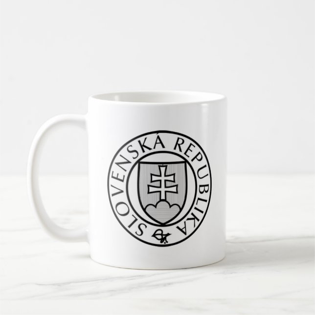 Caneca De Café Selo Estatal da Eslováquia (Esquerda)