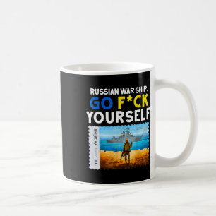 Caneca De Café Selo Postal Antigo da Ucrânia Bandeira Orgulho 2