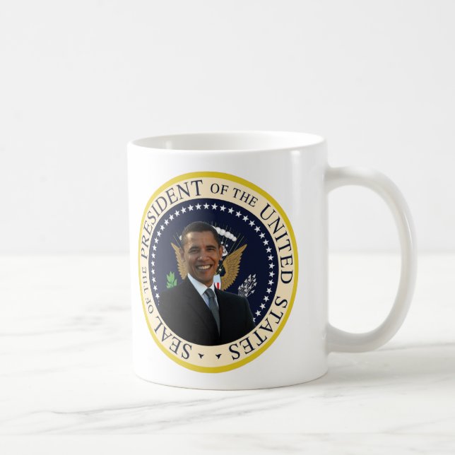 Caneca De Café Selo presidencial de Obama - personalizado (Direita)