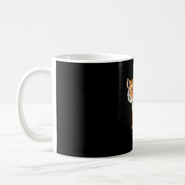 Caneca De Café Selva Natureza de Animais Selvagens Cute Tiger (Esquerda)