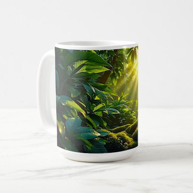 Caneca De Café Selva Sunlit (Frente Esquerda)